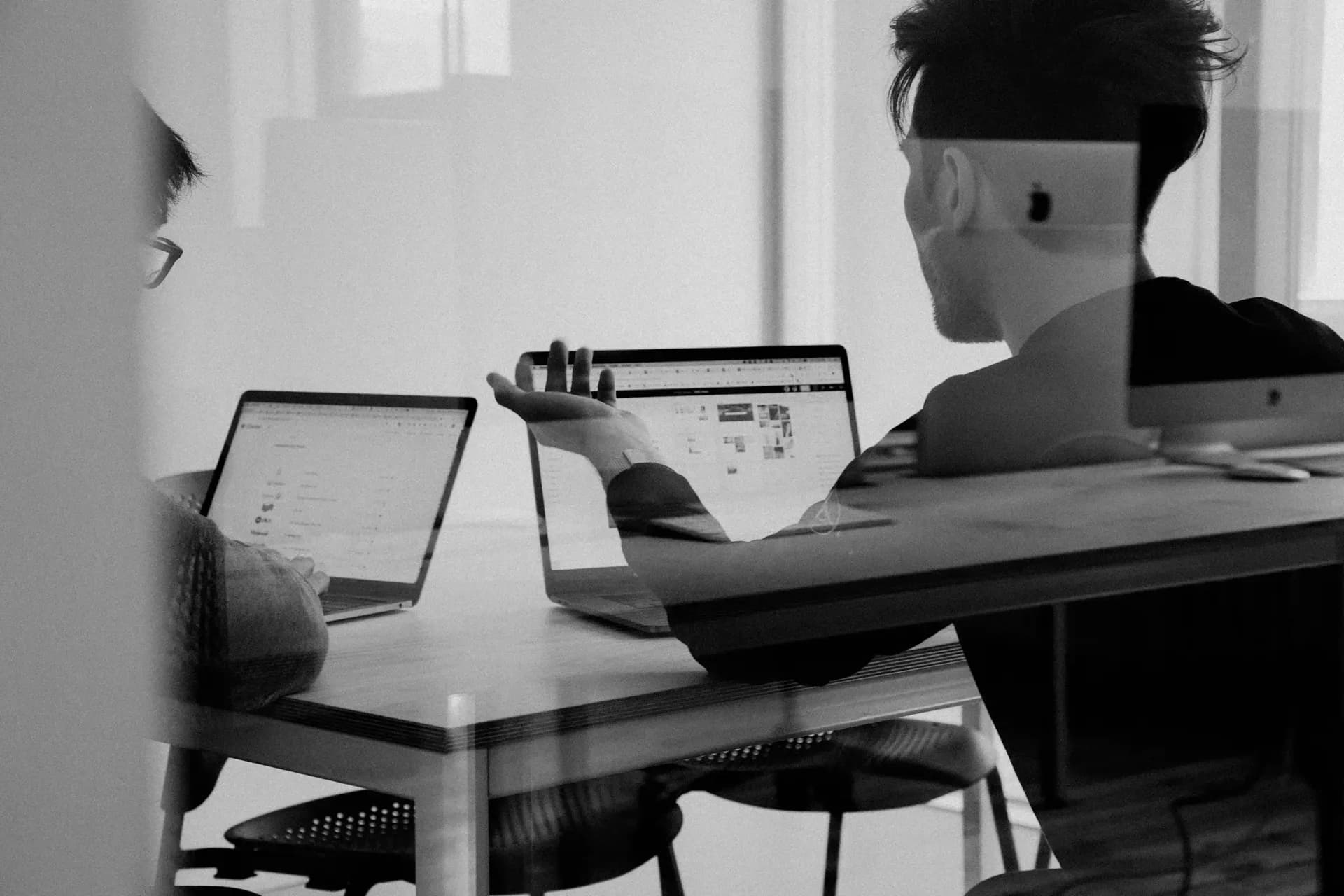 People working